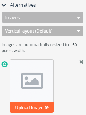Screenshot for how to add images.