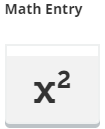 Screenshot of button for math entry.