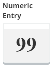 Screenshot of button for numeric entry.