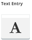 Screenshot of button for text entry.