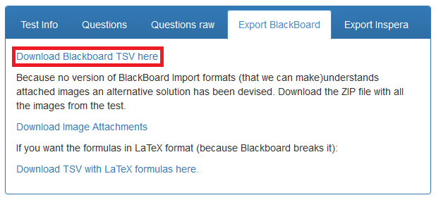 Download Blackboard TSV