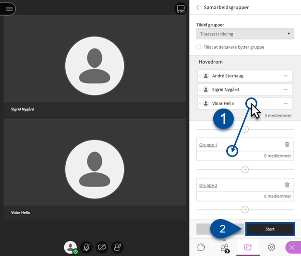 Picture of Collaborate user interface