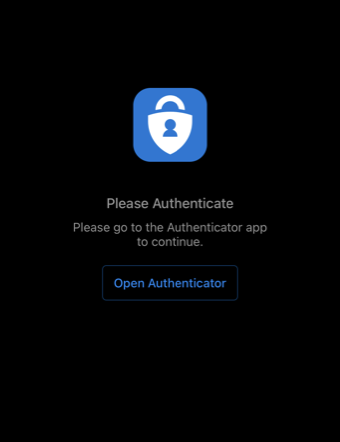 two-factor authentication pops up and you would press Open Authenticator