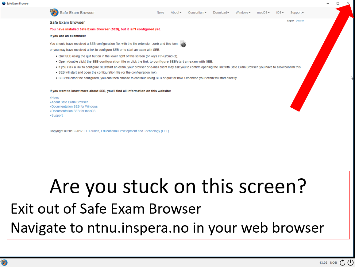 Exam browser