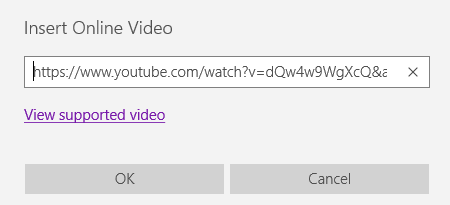 Pop up box for adding videos