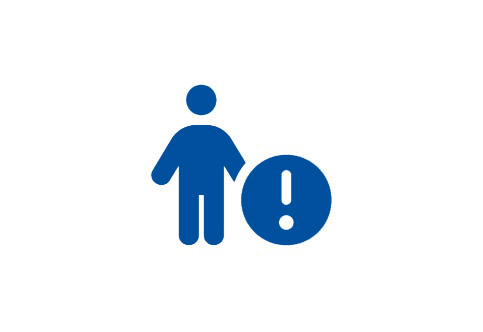 Person icon with exclamation mark