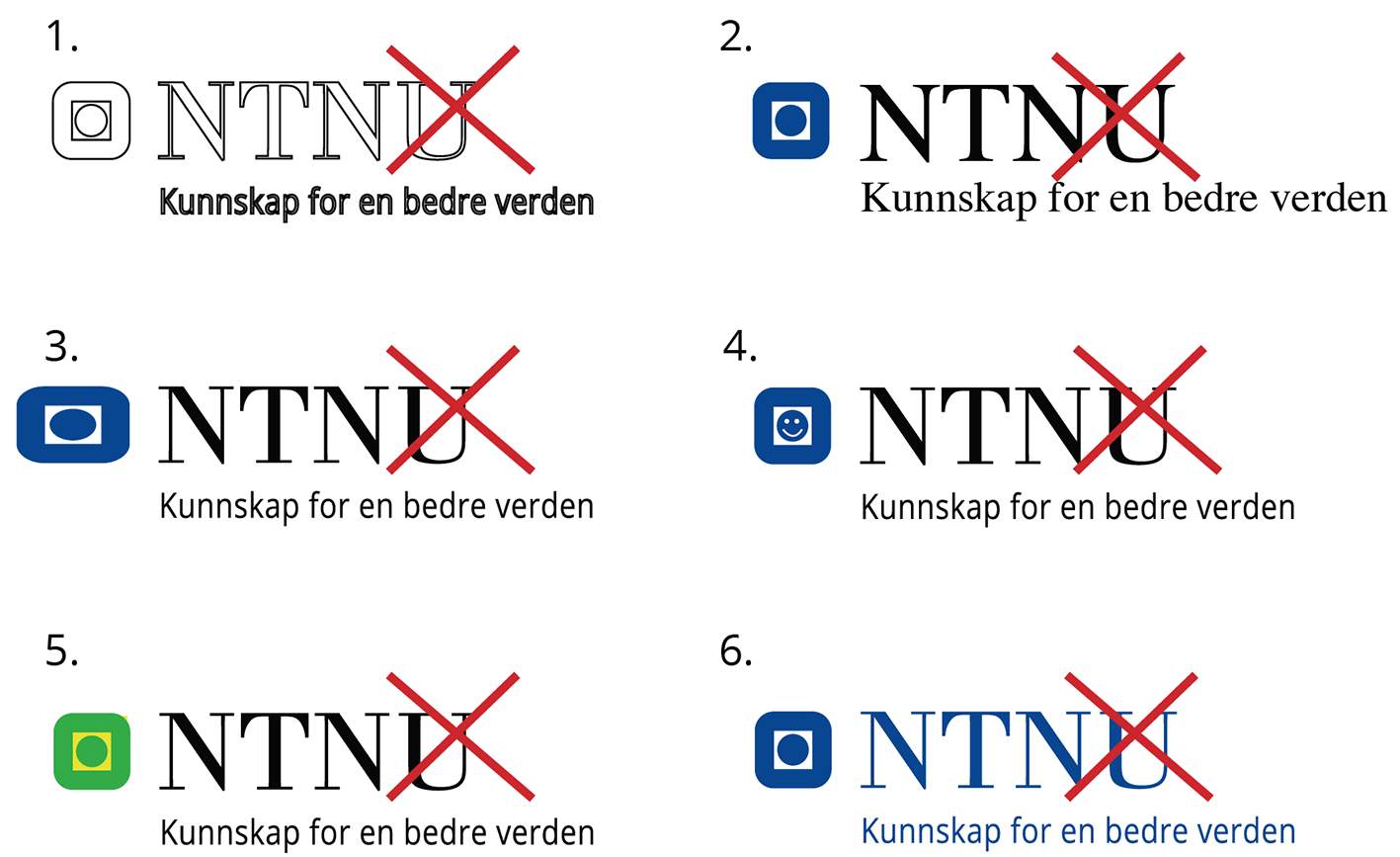 Feil bruk av NTNU-logo