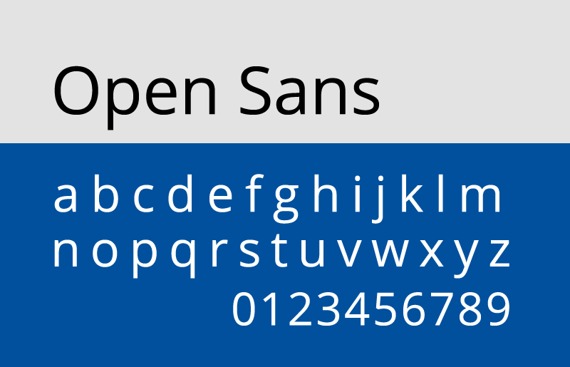 Eksempel på skrifttypen Open Sans.