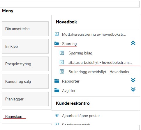 Hovedbokbilag - Kunnskapsbasen - NTNU