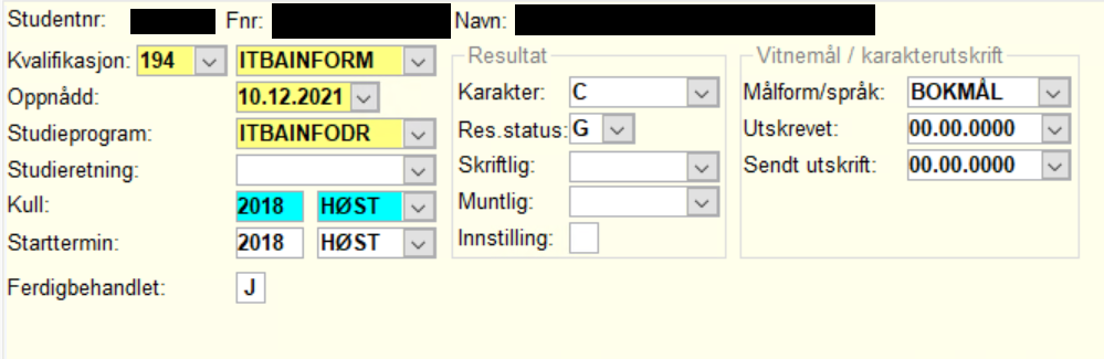 FS - Beregne snittkarakter - Kunnskapsbasen - NTNU